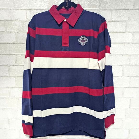 Born Fly Crystal Rugby Long Sleeve Polo Men's Size Medium NWT - Picture 2 of 8